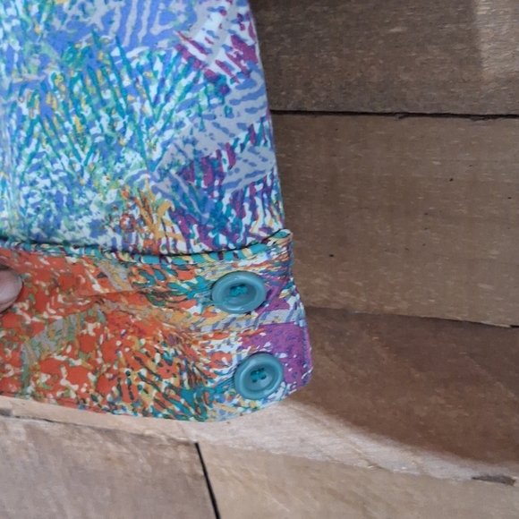 Coldwater Creek Multicolor Abstract Print Jacket  SZ Large - Picture 4 of 8